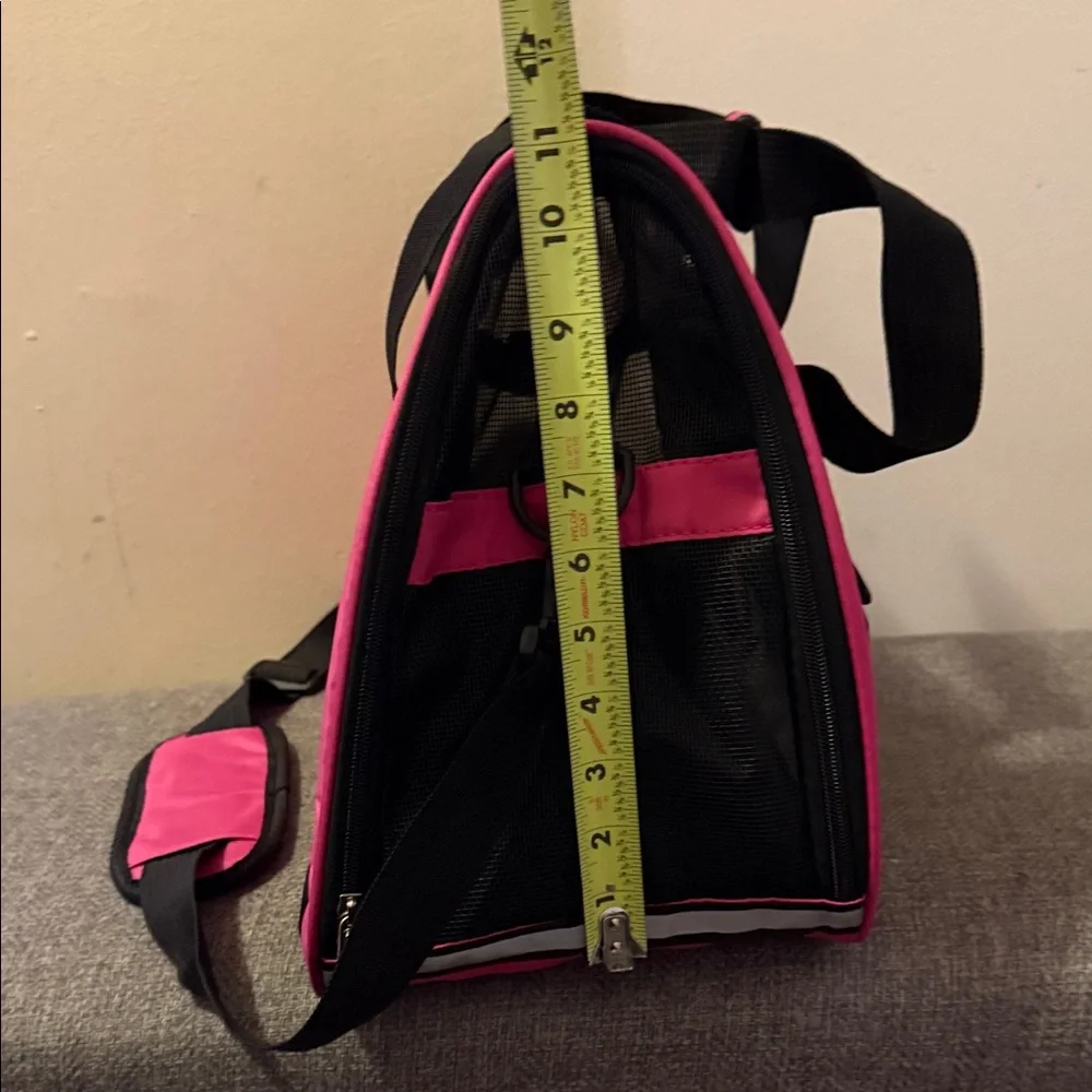 Pink and Black Pet Carrier Bag